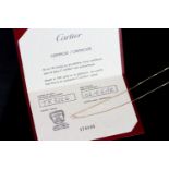 Cartier diamants legers necklace w/ papers ref B7215800 RRP £1150, set with 1 round brilliant cut