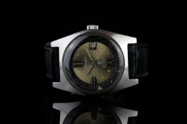 GENTLEMENS AQUASTAR GENEVE 200 METRES DIVERS WRISTWATCH REF. 1701, circular sunburst brushed gold/