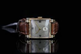 GENTLEMEN'S LONGINES 5633 ,square, silver dial with gold hands, gold dot markers,non date, second