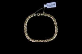 Rope style gold bracelet, hallmarked 9ct yellow gold, approximate length 18.5cm, total jewellery