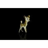 18CT ENAMELLED BAMBI BROOCH, total weight 15.24 gms, not hallmarked.