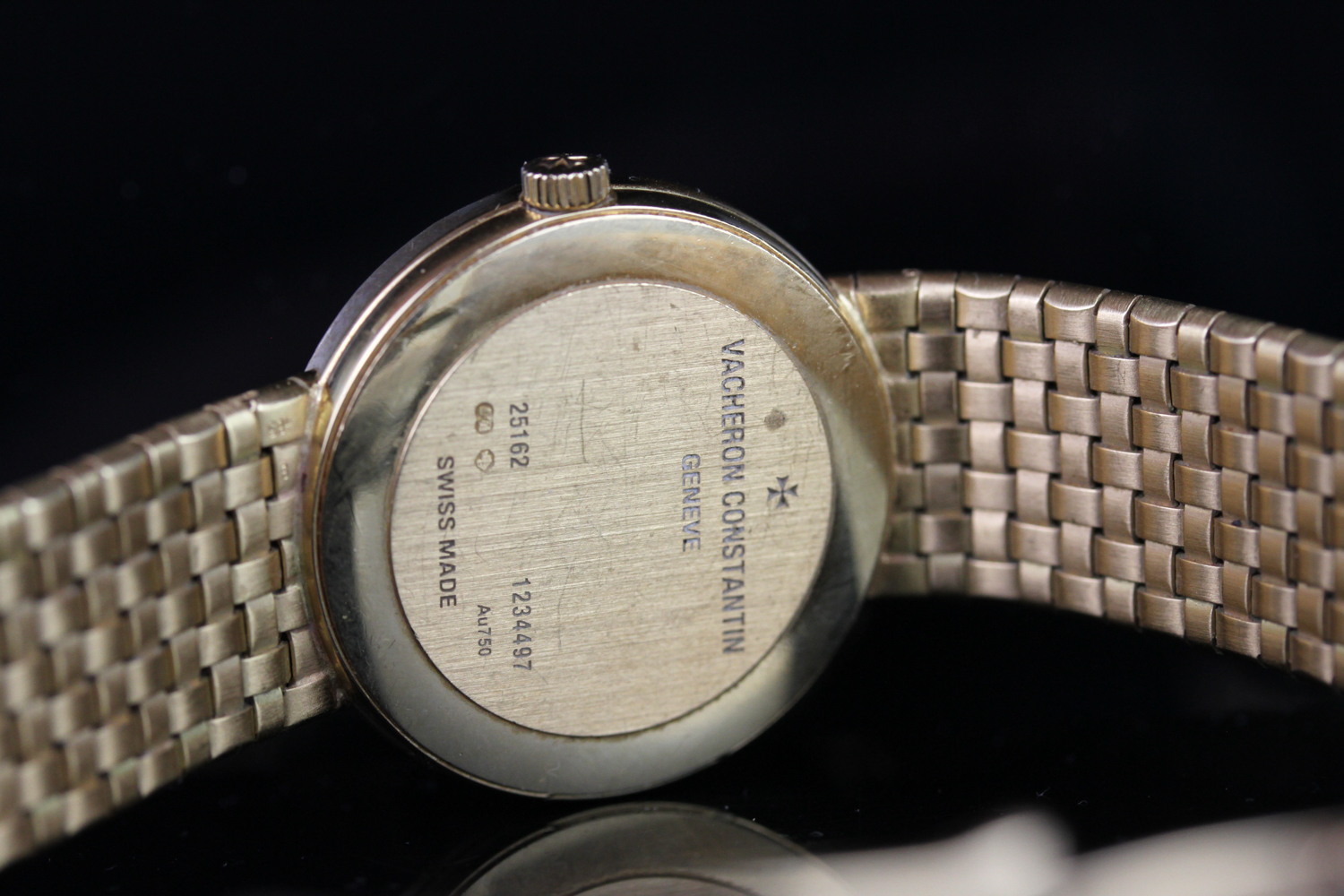 LADIES 18k VACHERON PATRIMONY CLASSIQUE REF 25162 , round , white textured dial with gold hands, - Image 5 of 5