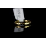 Twist gold ring, hallmarked 9ct yellow gold, finger size P, total jewellery weight 1.64g