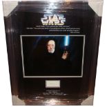 Alec Guinness, Signed page from book Alec Guinness A Celebration 1984, hand signed clearly in blue