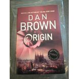 NO RESERVE LOT IN AID OF CHARITY,signed first edition copy of ORIGIN by Dan Brown.