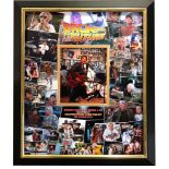Michael J Fox, A stunning Back to the future presentation hand signed by Michael J Fox. This