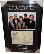 Boyzone, Orignal guest book page signed at the first MTV Studios in Camden London by the original