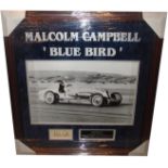 Malcolm Campbell, A stunning Presentation hand signed by Malcolm Campbell .Cambpell gained the world