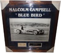 Malcolm Campbell, A stunning Presentation hand signed by Malcolm Campbell .Cambpell gained the world