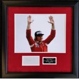 James Hunt, Page hand signed by Formula One legend James Hunt professionally mounted with a colour