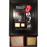 Rolling Stones, 2 album pages signed by The Rolling Stones - Wyman, Richards, Watts & Jagger.