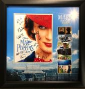 Mary Poppins Cast signed, A stunning 11x14 Mary Poppins Returns colour photo hand signed clearly