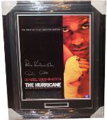 Carter & Artis, The Hurricane movie poster signed by Ruben Hurricane Carter and John Artis.