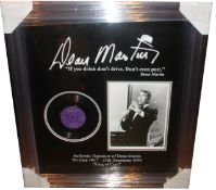 Dean Martin, 10x8 photo signed by Dean Martin. Framed and mounted in a unique photographic mount and