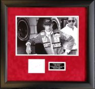 Niki Lauda, White card hand signed clearly in black marker by Niki Lauda (died 2019)Presented with a