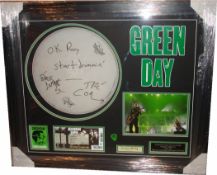 Green Day, Drum skin used by Tre Cool on the 21st Century Breakdown tour in 2010 at Wembley Stadium.