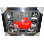 Henry Cooper, Boxing Glove signed by Sir Henry Cooper. Framed in a superb 3D Dome Presentation.