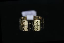 18K GUCCI ICON RING,weight 3.9 gms, size L