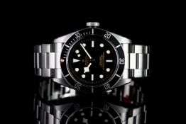 GENTLEMANS TUDOR BLACK BAY 79230N CIRCA 2019 STICKERED AND UNWORN.WITH BOX AND PAPERS, round , black