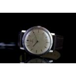 GENTLEMEN'S OMEGA ULTRA THIN VINTAGE WRISTWATCH REF. 111.022, circular silver dial with black hour