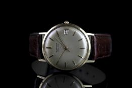 GENTLEMANS 18K BLANCPAIN 16084, round,gold dial and hands,gold baton markers,date aperture at 3 o