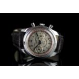 GENTLEMANS CUERVOY Y SOBRINOS HABANA CHRONOGRAPH,round,silver dial with black hands,black arabic