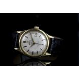 GENTLEMENS OMEGA CHRONOMETER CONSTELLATION CALENDAR 18CT GOLD WRISTWATCH, circular two tone beige