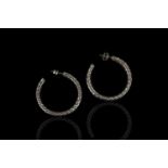 18CT TIFFANY&CO HOOP EARRINGS,stamped 750, total weight 16gms.