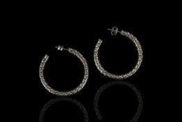 18CT TIFFANY&CO HOOP EARRINGS,stamped 750, total weight 16gms.