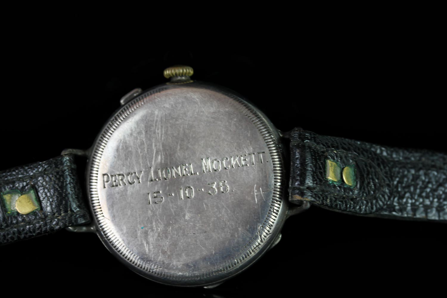 GENTLEMEN'S VINTAGE DRESS WATCH CIRCA 1936, round, white dial with gold hands,gold arabic markers, - Image 2 of 2