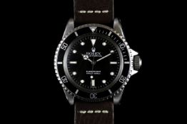 GENTLEMEN'S ROLEX SUBMARINER, MODEL 5512 CIRCA 1962, black service dial, insert and hands, pointed