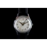 GENTLEMANS BAUME&MERCIER 4472361,round, silver dial with gold hands,gold Arabic markers,day-date