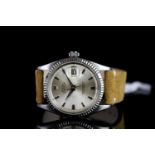 GENTLEMEN'S ROLEX DATEJUST MODEL 1603 CIRCA 1960 HEAD ONLY, silver dial with silver dagger hands,