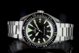 GENTLEMENS OMEGA SEAMASTER 300 DIVERS WRISTWATCH REF. ST 165.024 CIRCA 1967, circular black big