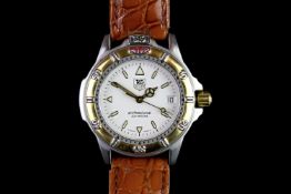 MID-SIZE TAG HEUER WF1220-KO,round, white dial with illuminated hands,illuminated markers,date