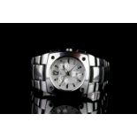 GENTLEMANS BREIL CHRONGRAPH,square,silver with illuminated dagger hands, silver markers,date