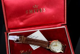 GENTLEMENS SMITHS IMPERIAL WRISTWATCH REF I.507 W/BOX CIRCA 1961, circular cream dial with arabic