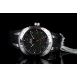 GENTLEMENS ORIS AUTOMAITC TITANIUM WRISTWATCH W/ BOX PAPERS & TAGS NEW REF. 7588, circular black