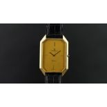 GENTLEMEN'S OMEGA CONSTELLATION OVERSIZE WRISTWATCH, rectangular champagne dial with a raised