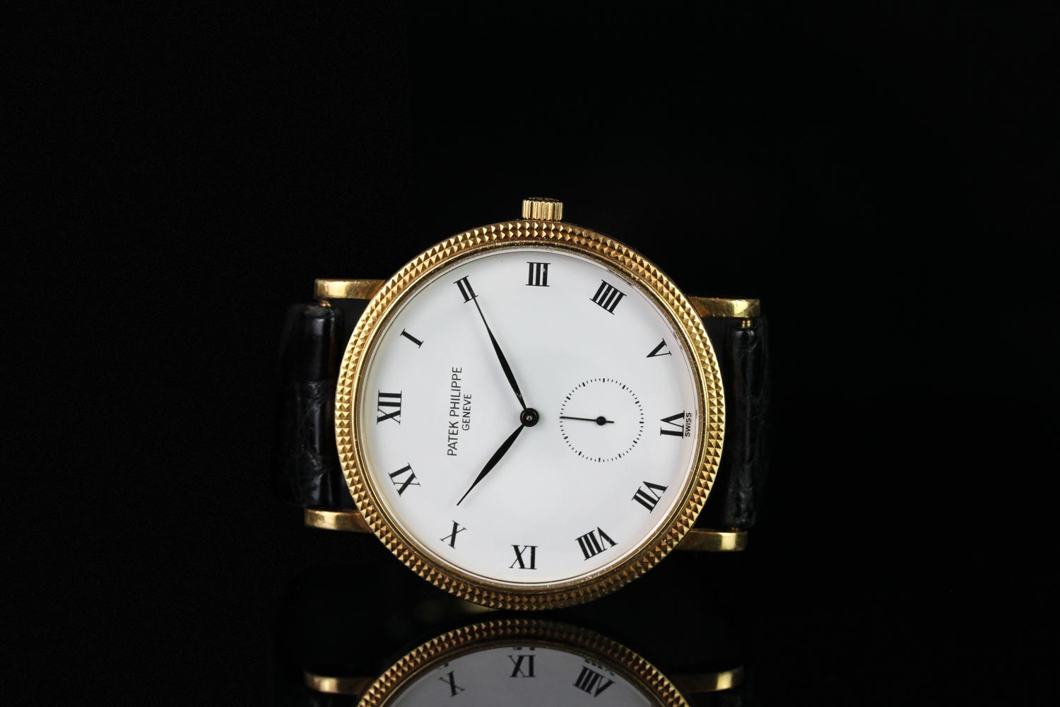 GENTLEMEN'S PATEK PHILIPPE CALATRAVA MODEL 3919 CIRCA 1980,white dial with black markers,black roman - Image 3 of 5