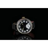 GENTLEMEN'S VINTAGE DRESS WATCH 1344,round,black dial with illuminated hands, white arabic markers,