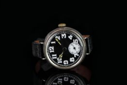 GENTLEMEN'S VINTAGE DRESS WATCH 1344,round,black dial with illuminated hands, white arabic markers,