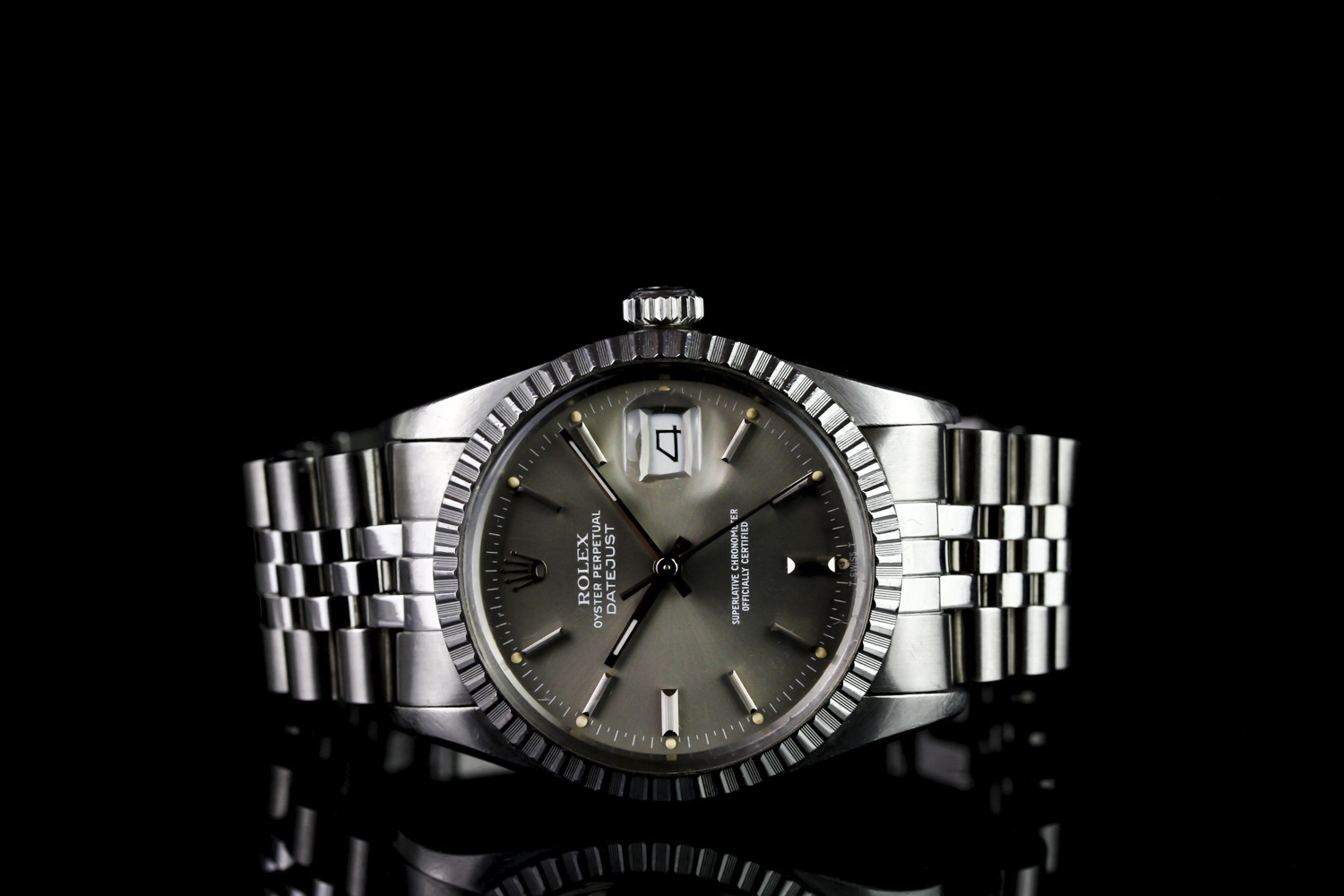 GENTLEMANS ROLEX DATEJUST MODEL 16013 SN 707.... CIRCA 1980,silver dial with silver hands, silver