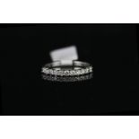 9CT WHITE GOLD DIAMOND ETERNITY RING,11 stones estimated total weight 0.40ct, size S.