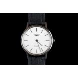GENTLEMANS LONGINES 20549980,round,silver dial with black hands,silver markers,32mm steel case,