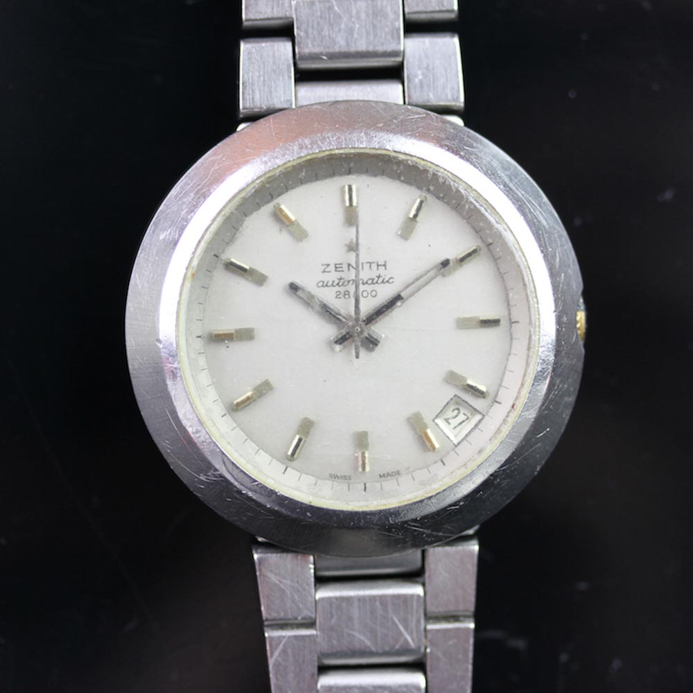 GENTLEMEN'S ZENITH AUTOMATIC 28800 VINTAGE WRISTWATCH, circular silver dial with silver hour markers - Image 2 of 2