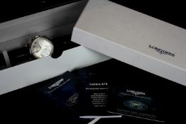 GENTLEMANS LONGINES CONQUEST MOONPHASE,CHRONOGRAPH,L1.642.4,round,silver dial with gold hands,