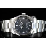 RARE GENTLEMANS ROLEX EXPLORER 1016,SN 819.... CIRCA 1984,round, black dial with illuminated