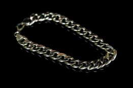 9ct curb chain bracelet, hollow link, 9g gross