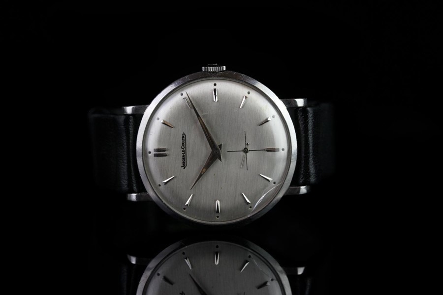 GENTS JAEGER-LE COULTRE VINTAGE WATCH,round, silver dial and hands, silver baton markers,30mm - Image 2 of 5